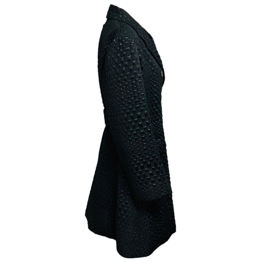 Jean Paul Gaultier Black Double Breasted Shimmer Jacquard Coat