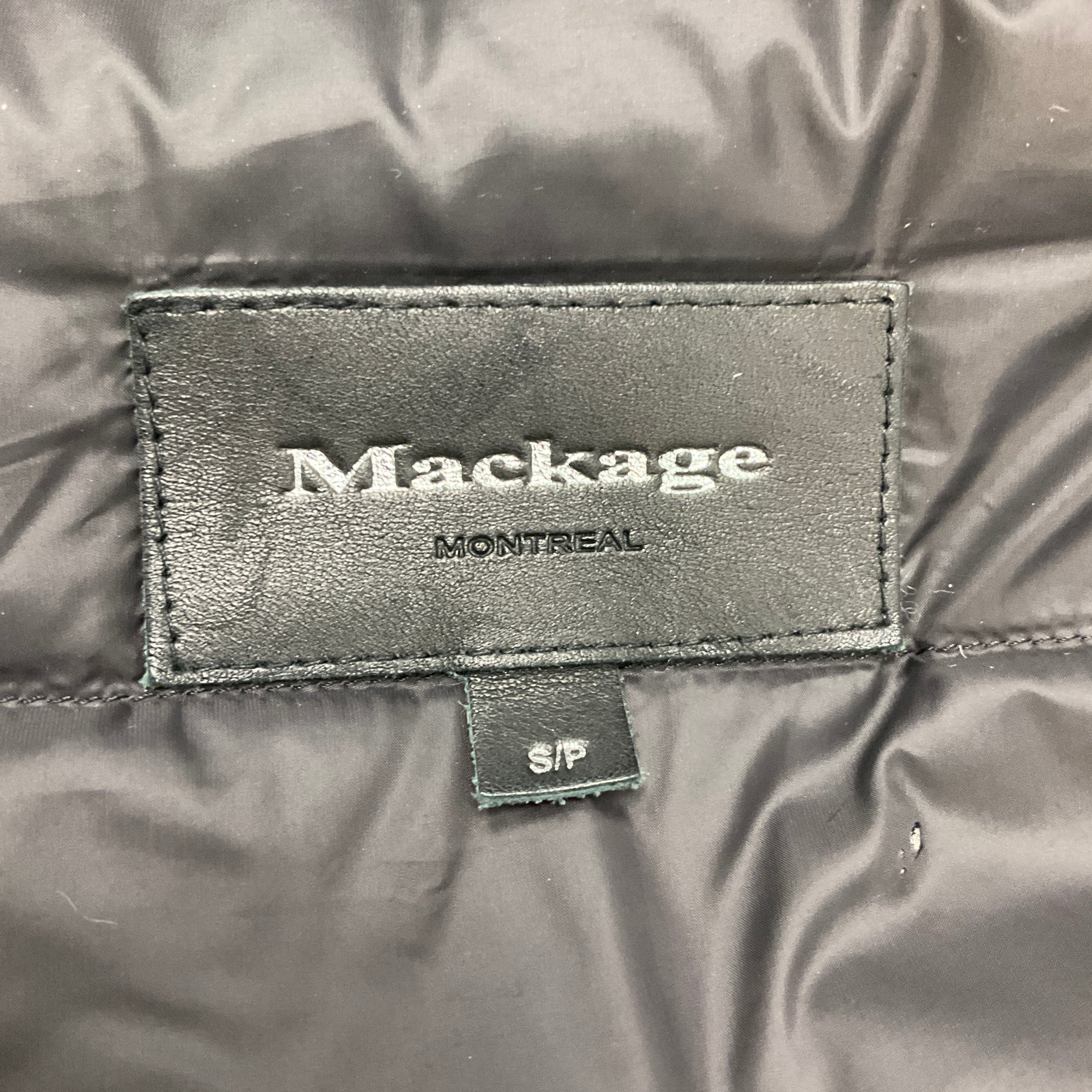 Mackage Grey Suri Camo Rabbit Fur Parka Coat
