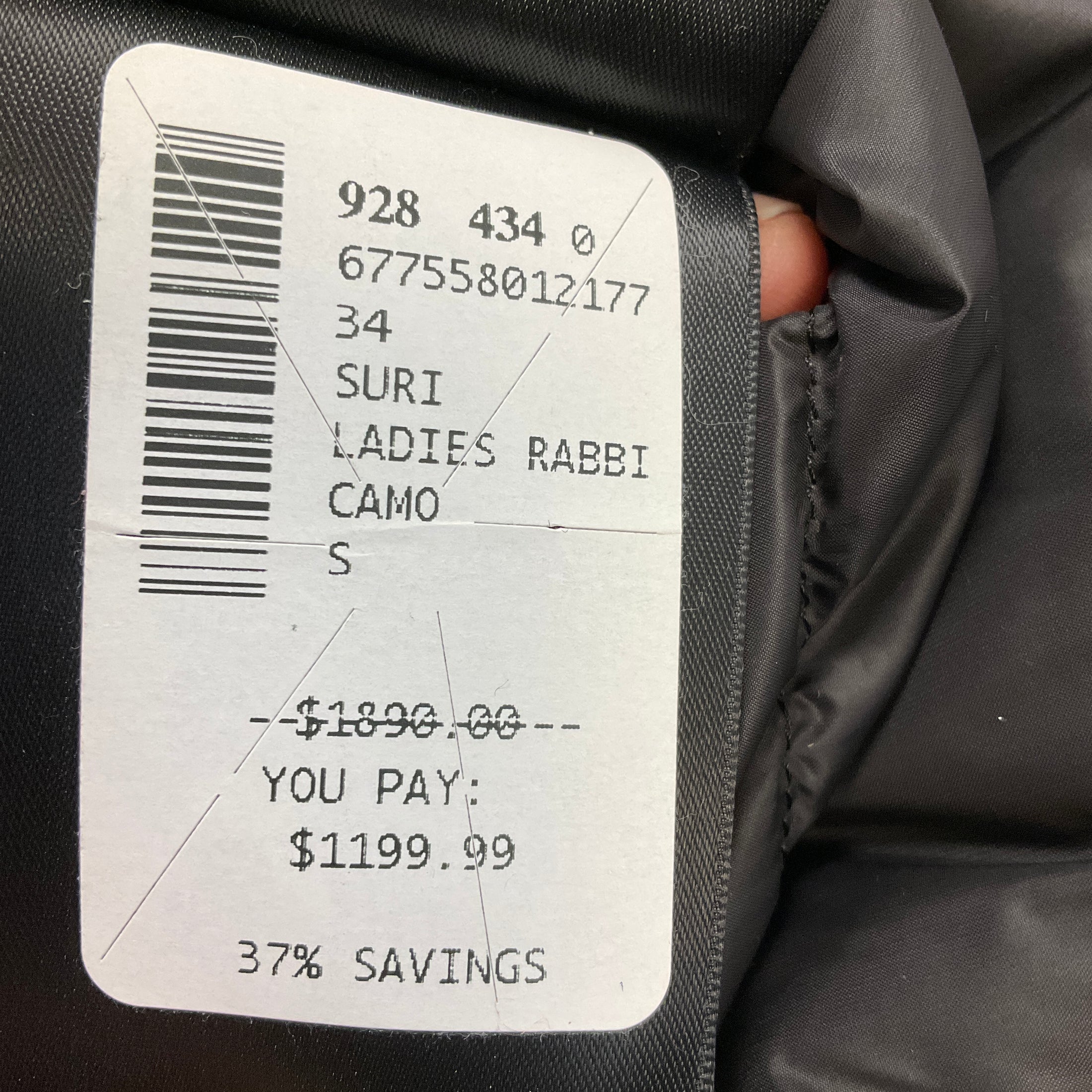 Mackage Grey Suri Camo Rabbit Fur Parka Coat