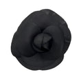 Load image into Gallery viewer, Chanel Black Camellia Silk Brooch
