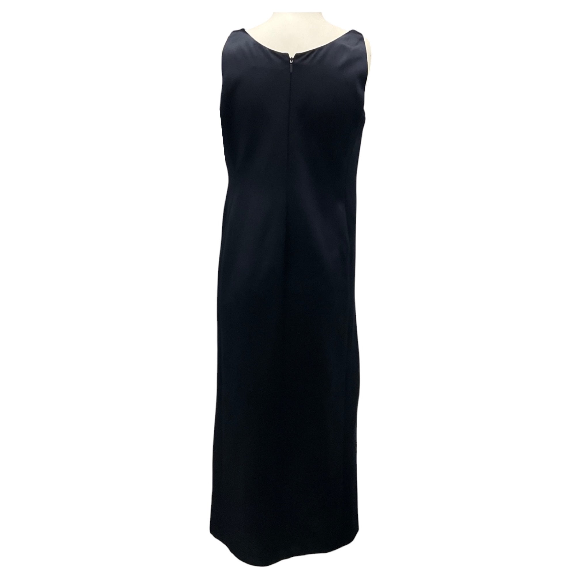 Fendi Midnight Blue Draped Duchess Satin Dress