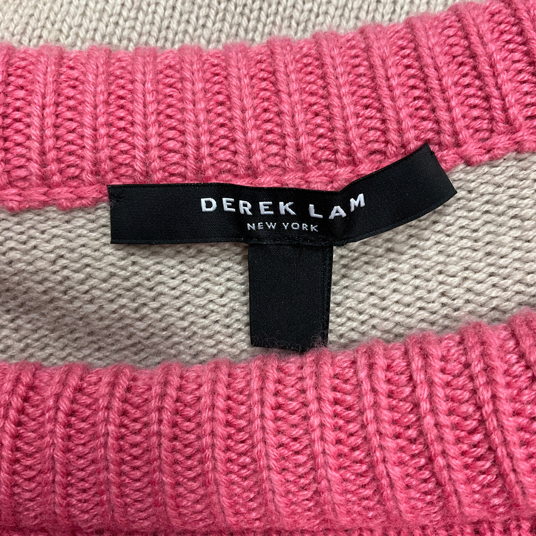 Derek Lam Pink / Taupe Cashmere Knit Sweater