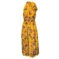 Load image into Gallery viewer, Ulla Johnson Mustard Silk Georgette Waterlily Print Maya Midi Dress
