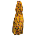 Load image into Gallery viewer, Ulla Johnson Mustard Silk Georgette Waterlily Print Maya Midi Dress
