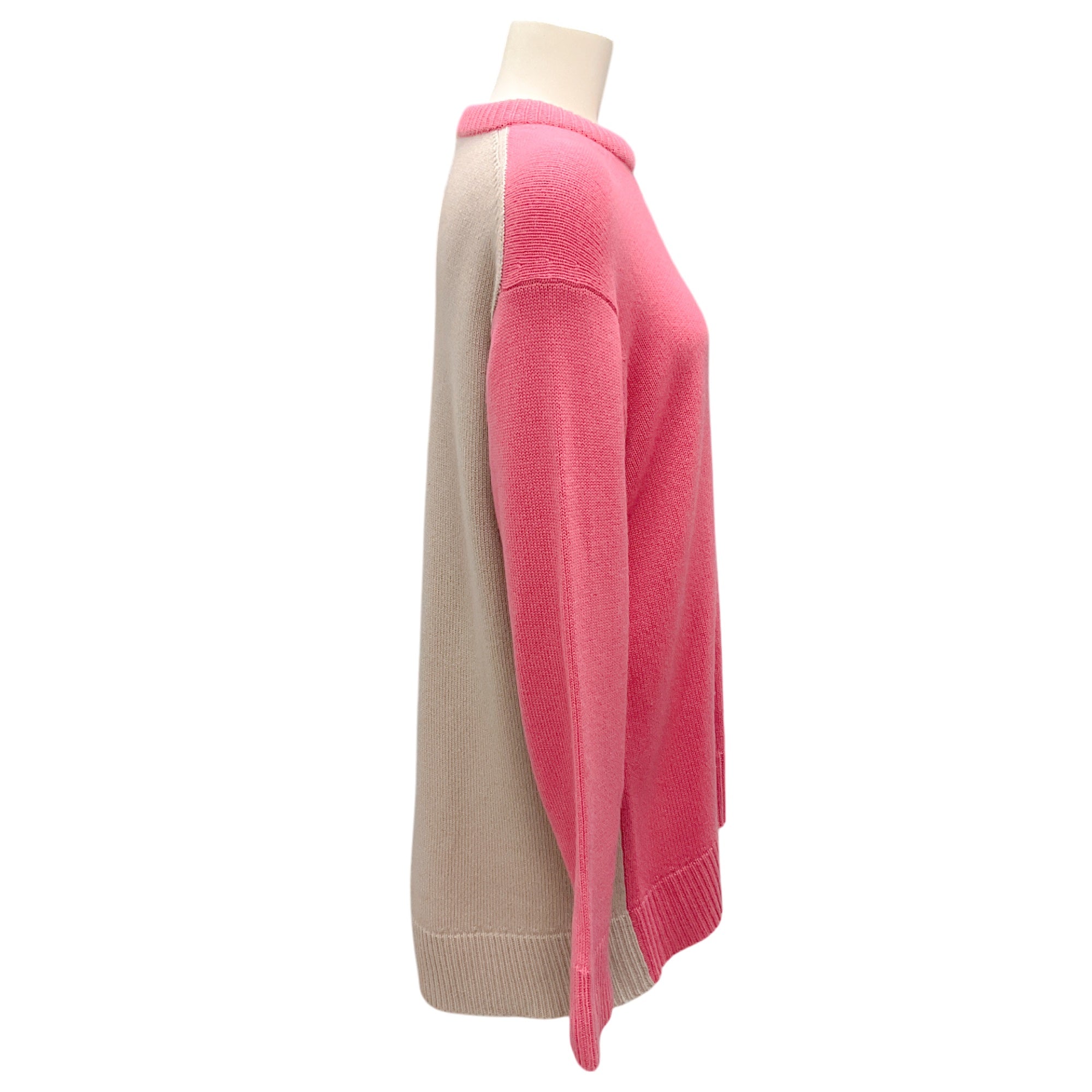 Derek Lam Pink / Taupe Cashmere Knit Sweater