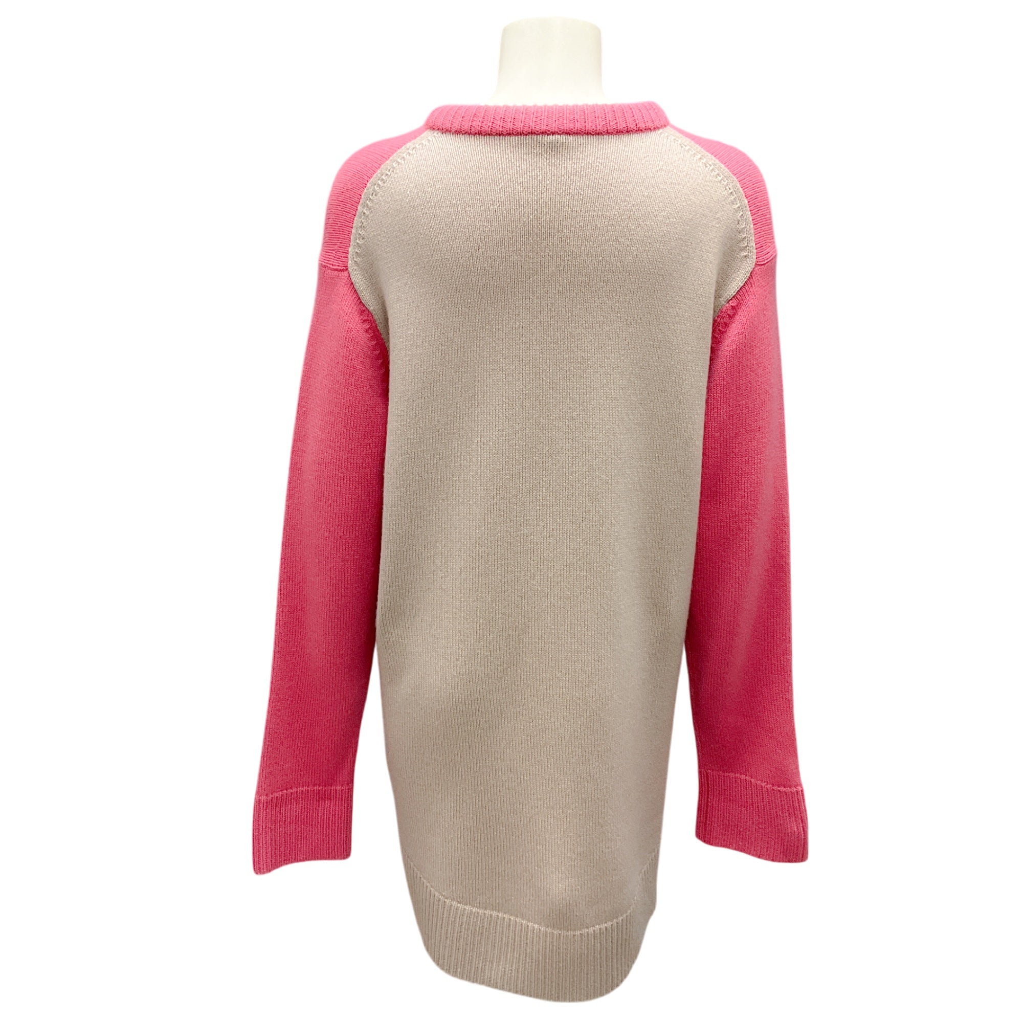 Derek Lam Pink / Taupe Cashmere Knit Sweater