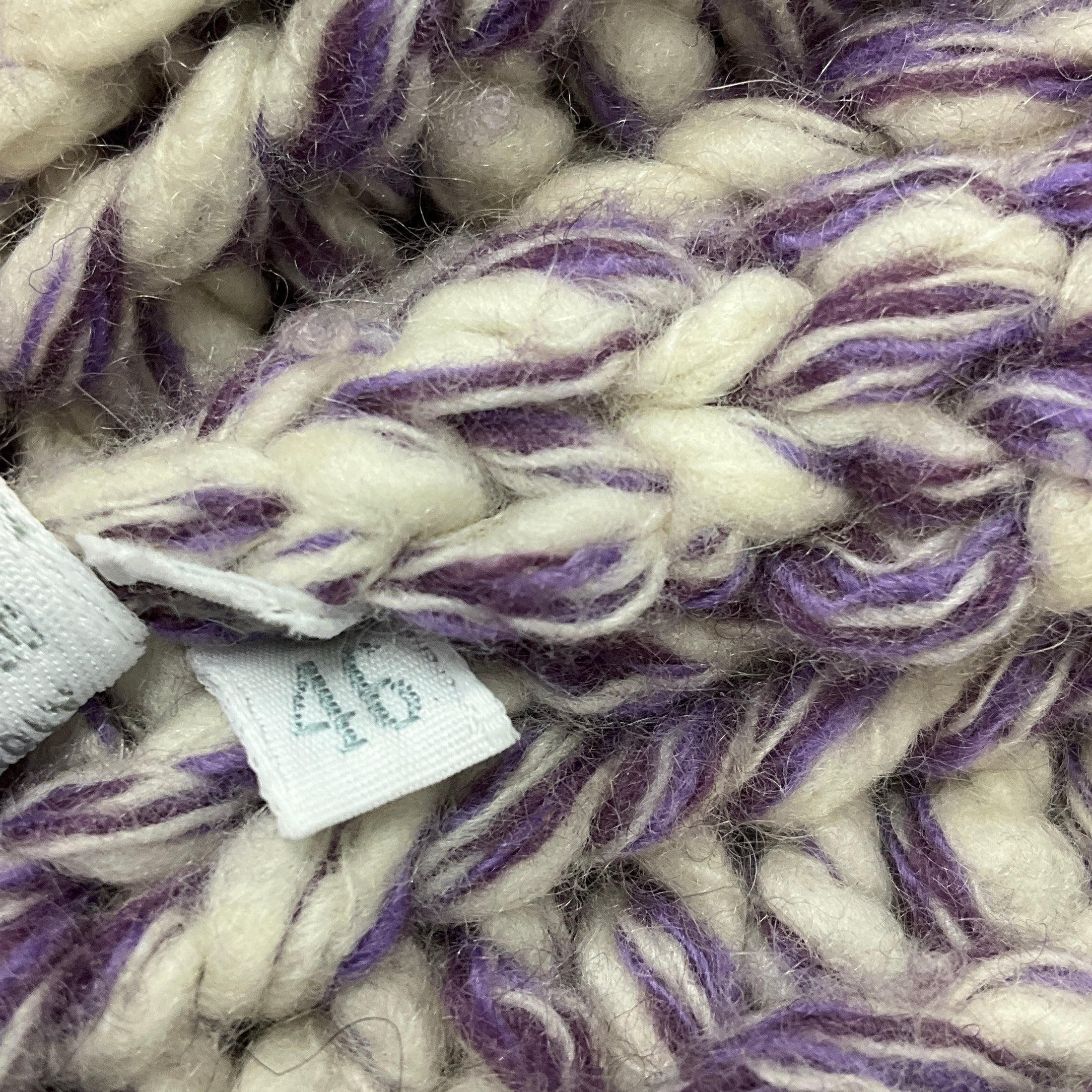 Agnona Purple / White Chunky Cashmere Knit Sweater