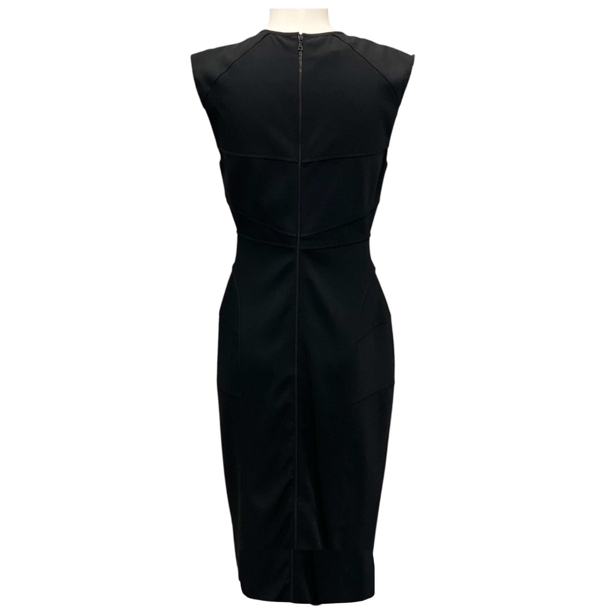 Narciso Rodriguez Black Gabardine Cutout Dress