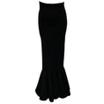 Load image into Gallery viewer, Rick Owens Black Luxor Collection High Waisted Cashmere Long Maxi Skirt with Flared Hem
