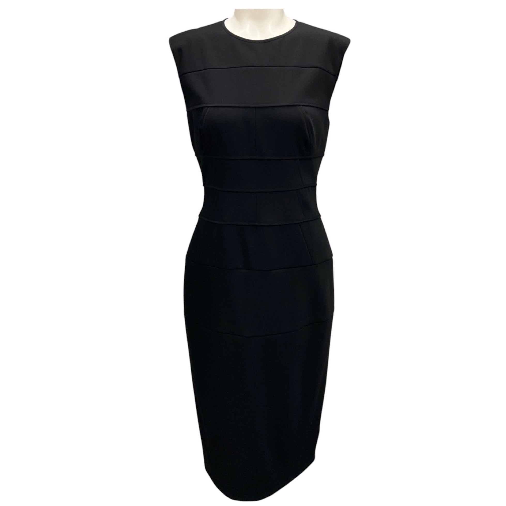 Narciso Rodriguez Black Gabardine Cutout Dress