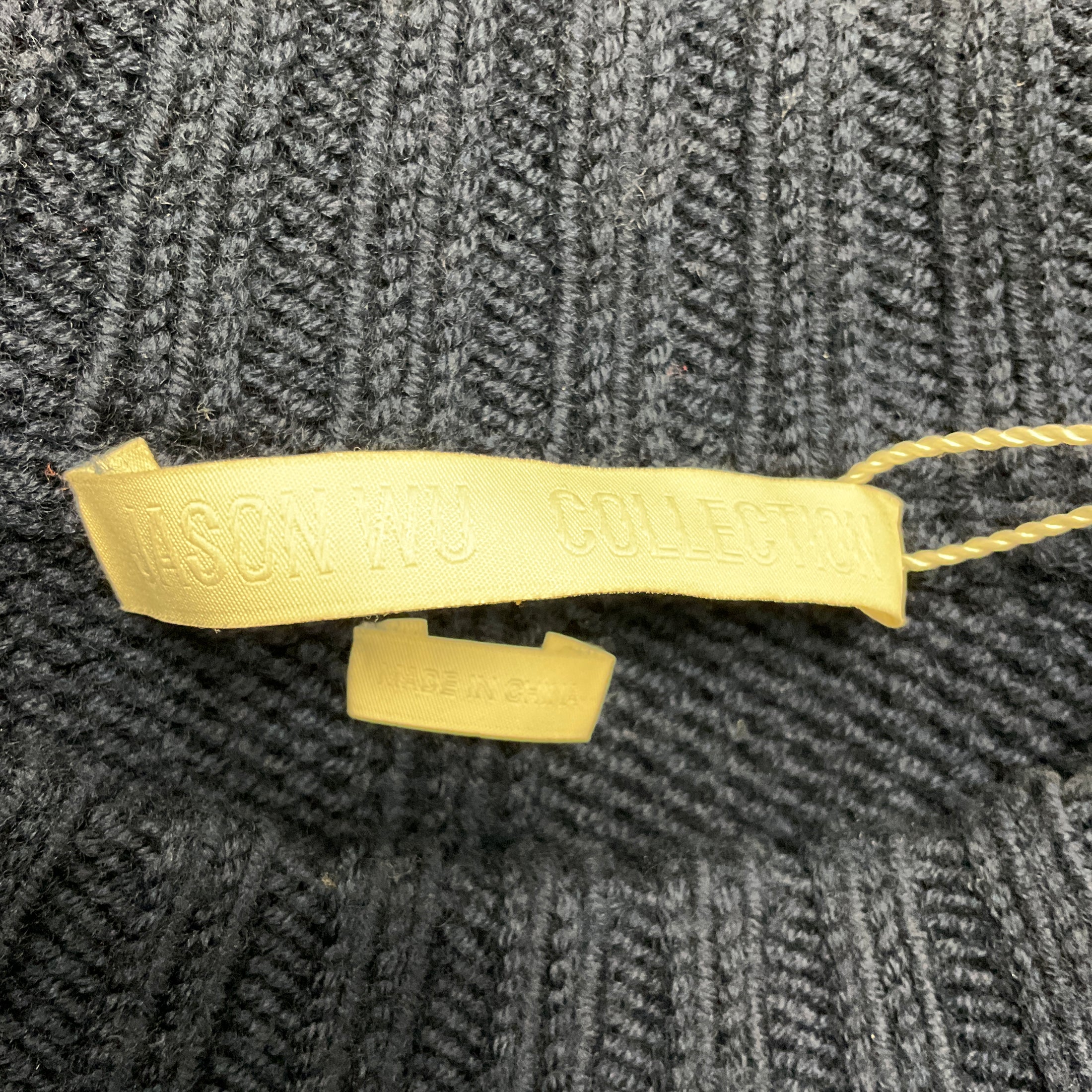 Jason Wu Collection Navy Embellished Merino Wool Knit Sweater