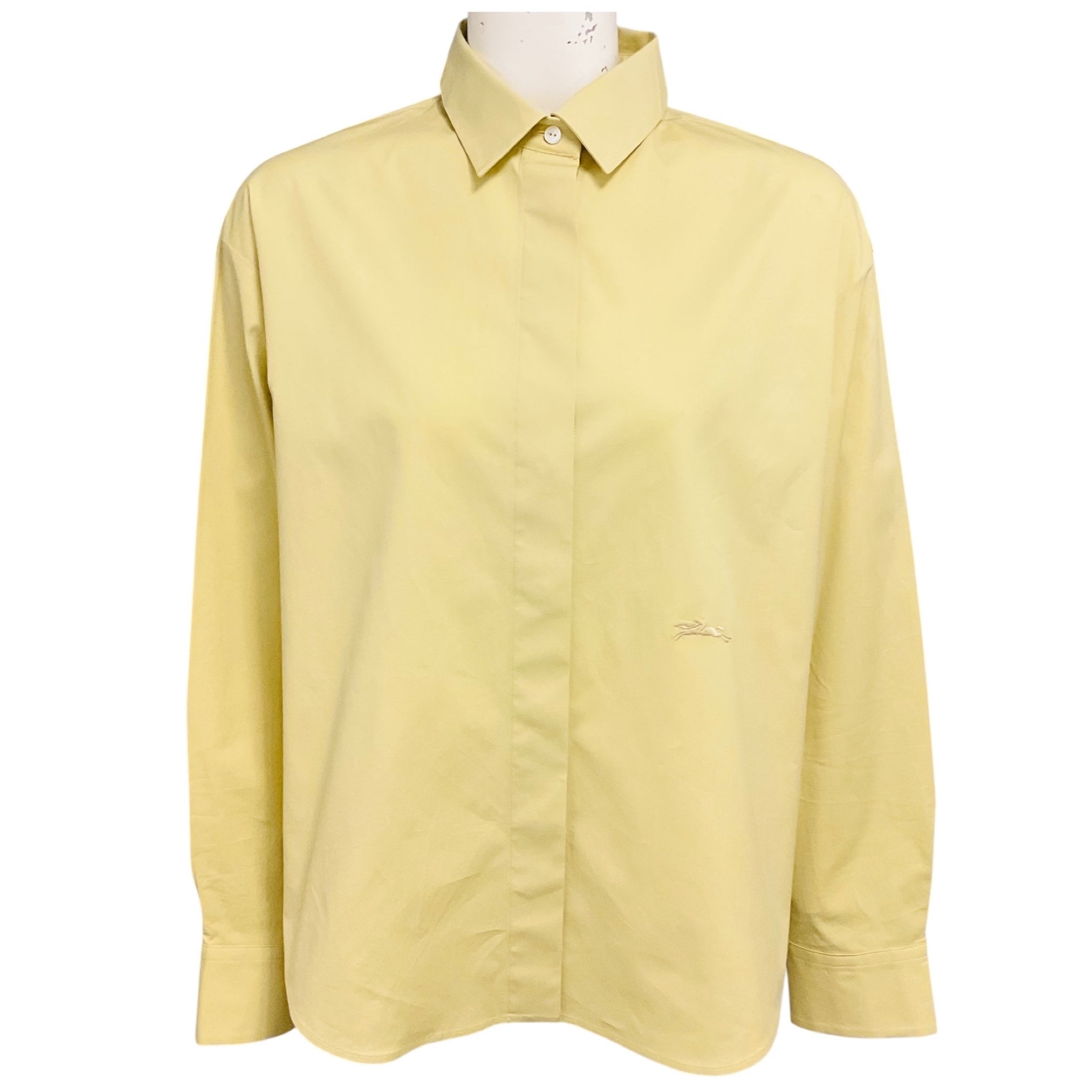 Longchamp Pistachio Stretch Cotton Poplin Shirt