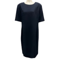 Load image into Gallery viewer, Peserico Navy Blue Short Sleeved Shift Dress
