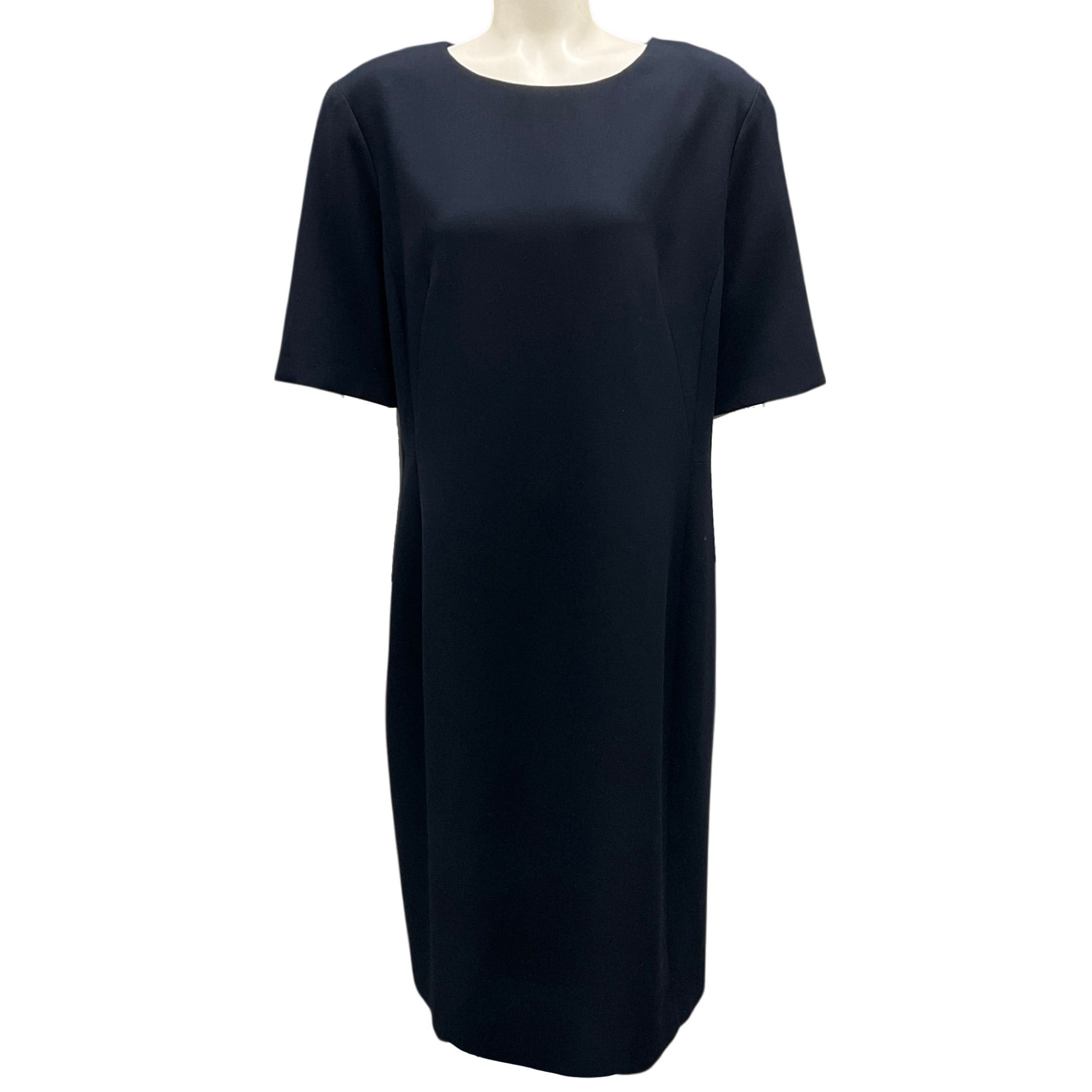 Peserico Navy Blue Short Sleeved Shift Dress