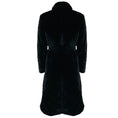 Load image into Gallery viewer, Etro Black Quilted Padded Mid Length Velvet Coat with Belt
