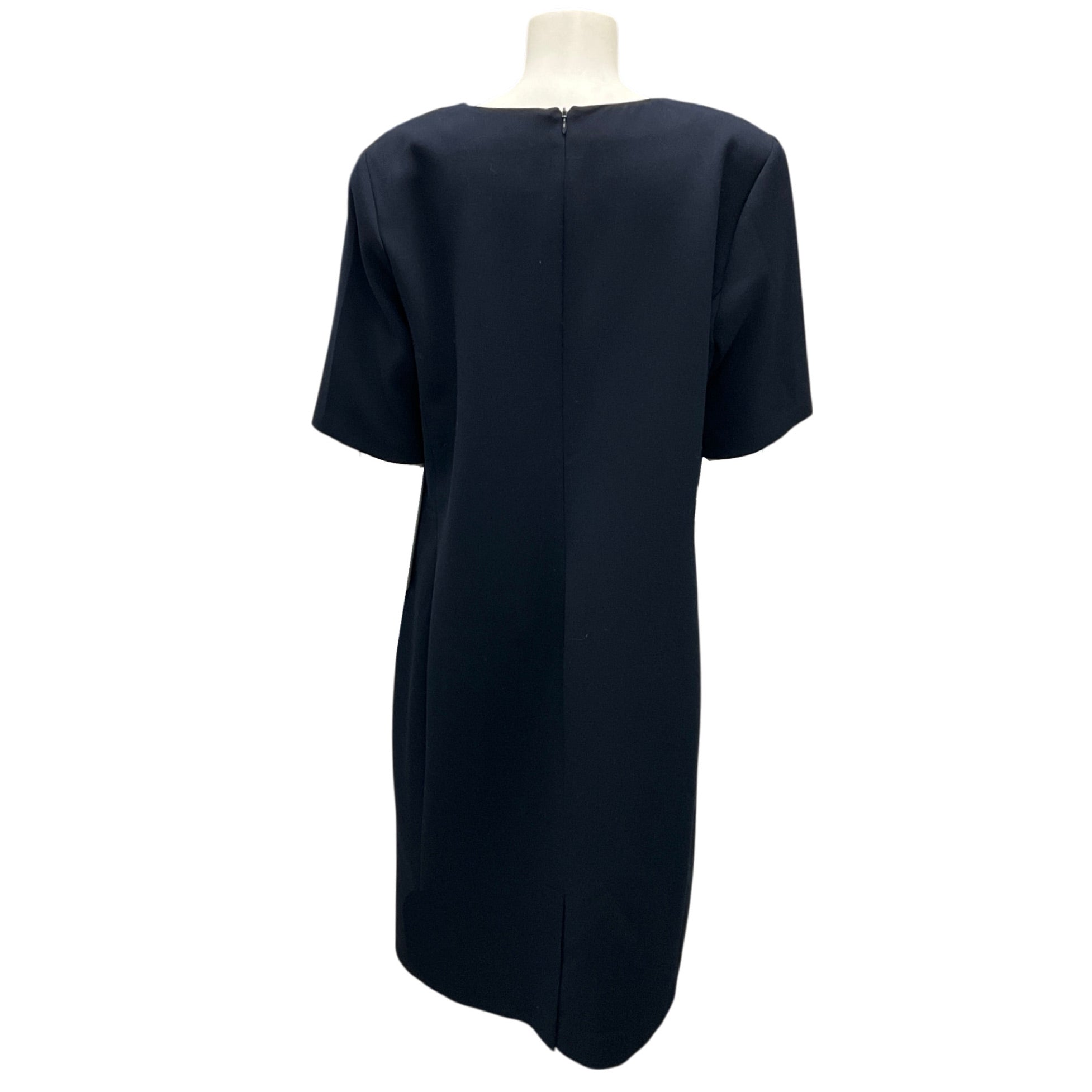 Peserico Navy Blue Short Sleeved Shift Dress