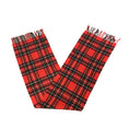 Load image into Gallery viewer, Burberry Red Fringed Plaid Lambswool Scarf
