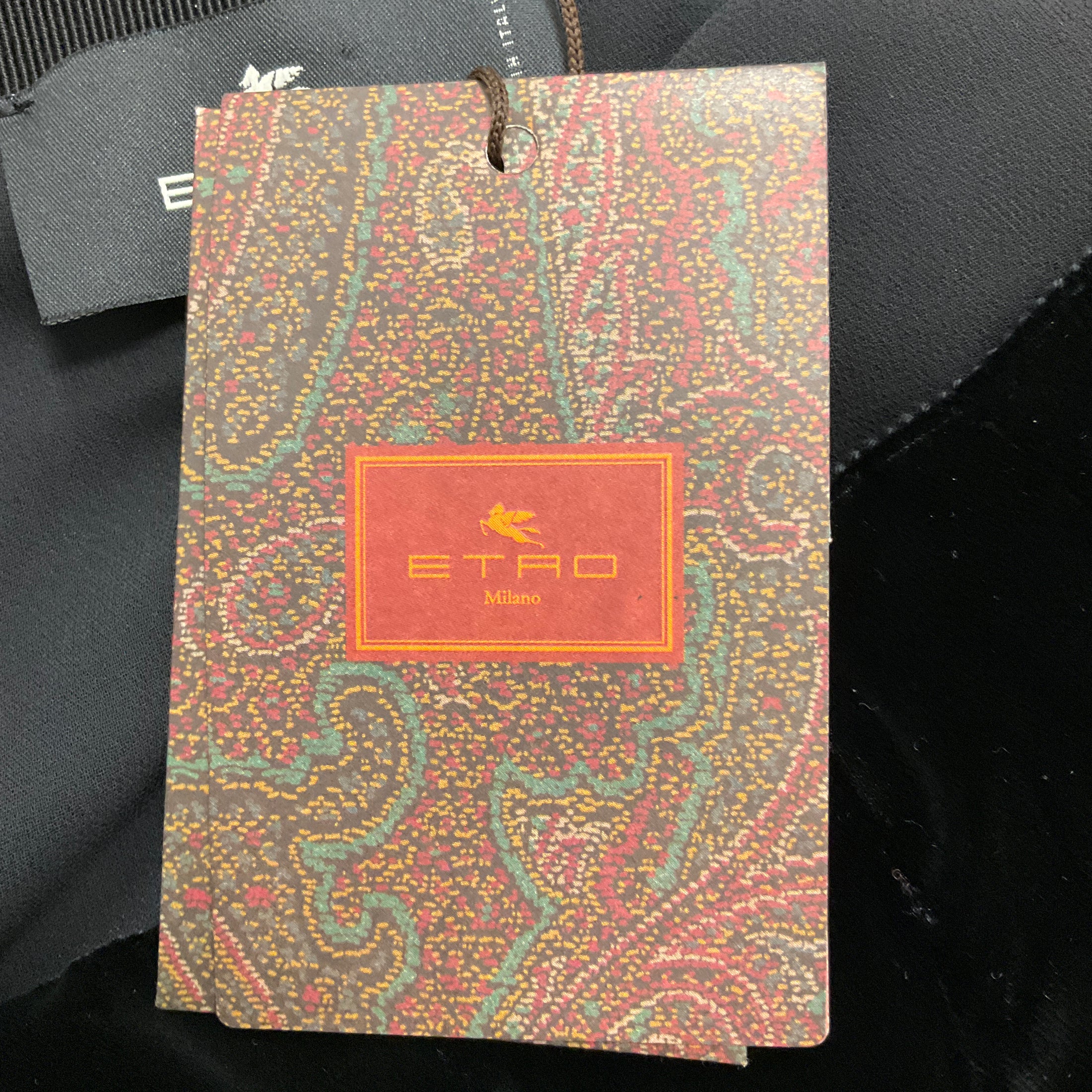 Etro Black 2024 Velvet Midi Skirt