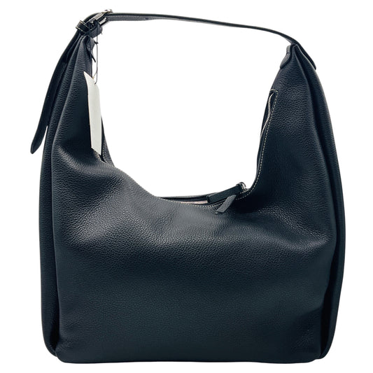 Toteme Black Grained Leather Belt Hobo Bag