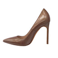 Load image into Gallery viewer, Manolo Blahnik Bronze Pointed Toe Patent Leather Pumps
