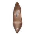 Load image into Gallery viewer, Manolo Blahnik Bronze Pointed Toe Patent Leather Pumps
