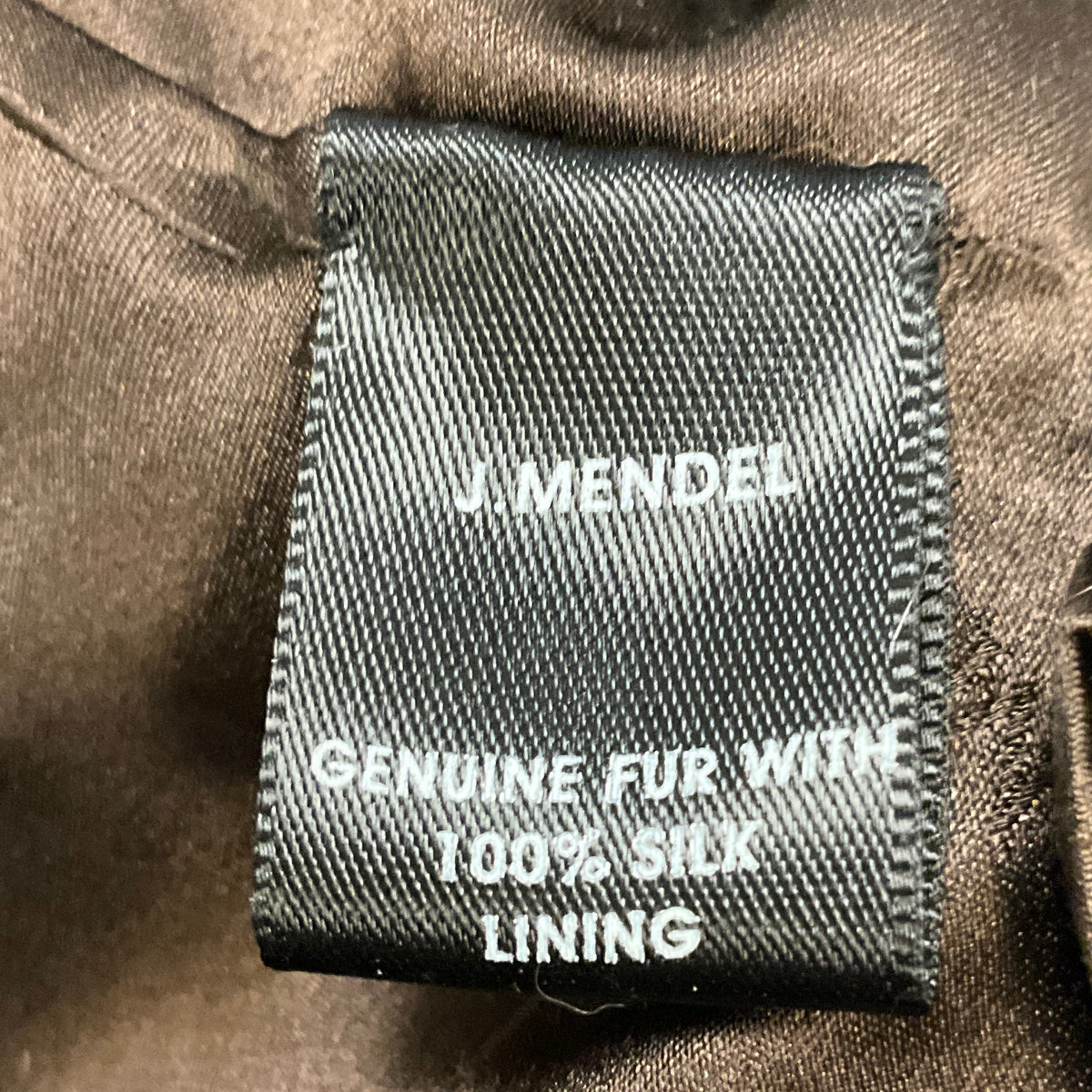 J. Mendel Brown Cropped Silk Lined Fur Wrap Coat