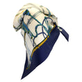 Load image into Gallery viewer, Hermes Navy Blue / Ivory Passementerie Print Square Silk Twill Scarf
