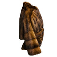 Load image into Gallery viewer, J. Mendel Brown Cropped Silk Lined Fur Wrap Coat
