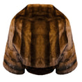 Load image into Gallery viewer, J. Mendel Brown Cropped Silk Lined Fur Wrap Coat
