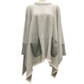 Load image into Gallery viewer, Agnona Grey / White Oversized Cashmere Knit Sweater
