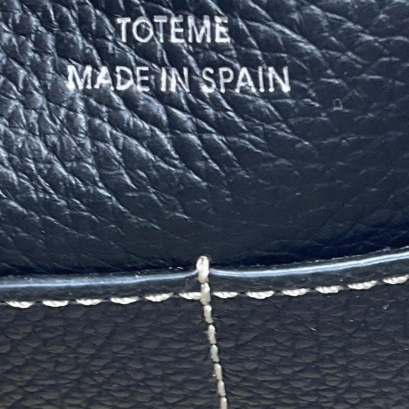 Toteme Black Grained Leather Belt Hobo Bag