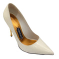 Load image into Gallery viewer, Tom Ford Ivory / Gold Stiletto Heel Patent Leather Pump
