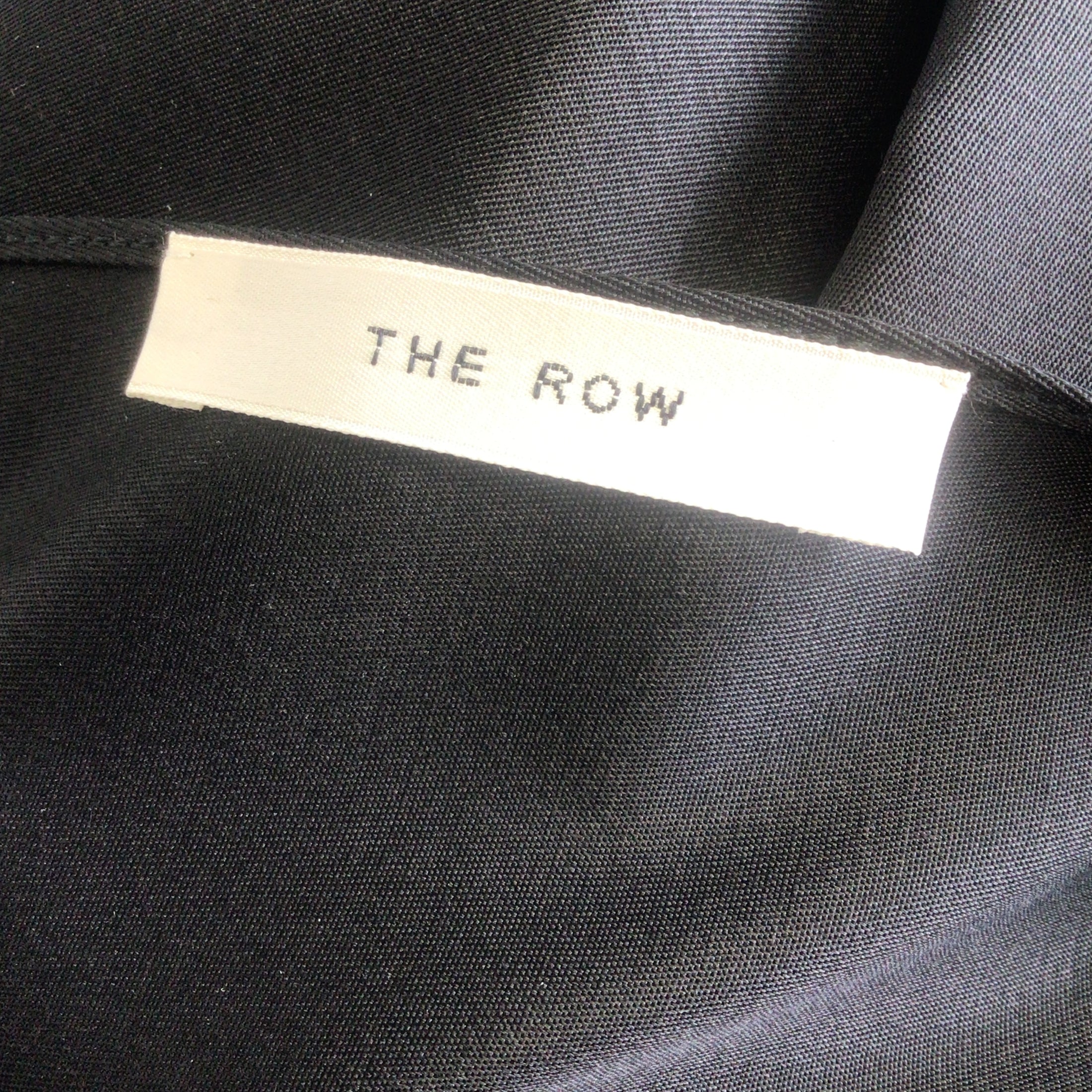 The Row Black Kasper Asymmetric Silk and Wool Top