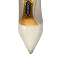 Load image into Gallery viewer, Tom Ford Ivory / Gold Stiletto Heel Patent Leather Pump
