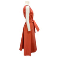 Load image into Gallery viewer, Brunello Cucinelli Terracotta Monili Bead Embellished Belted Sleeveless Cotton Midi Dress
