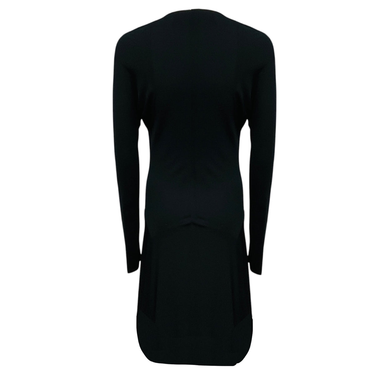 Alexandre Vauthier Black Long Sleeved V-Neck Viscose Stretch Wrap Dress