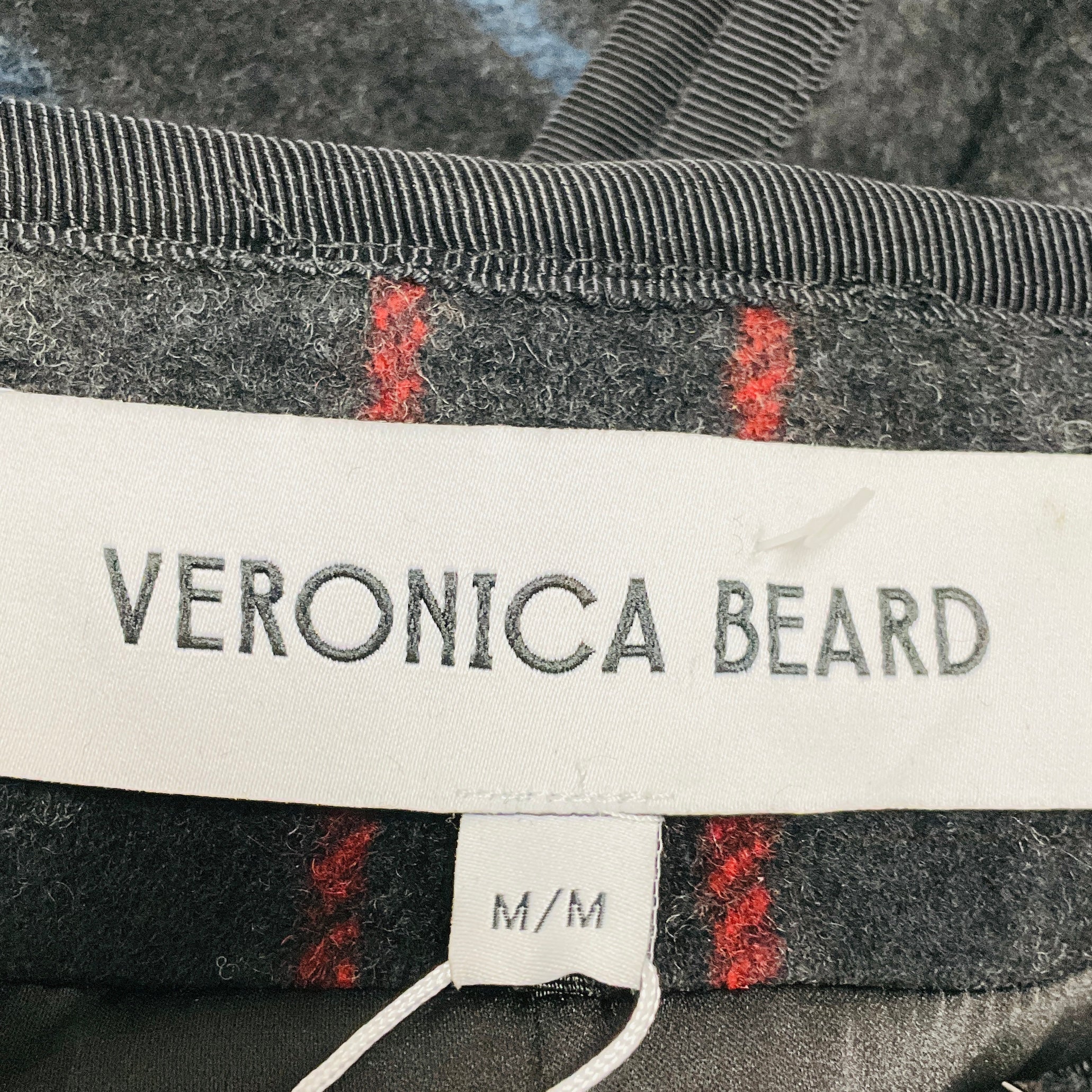 Veronica Beard Black Multi Martine Dickey Coat with Scarf
