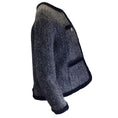 Load image into Gallery viewer, Rokh Black / White Velvet Trimmed Wool Tweed Jacket
