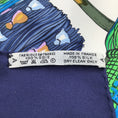 Load image into Gallery viewer, Hermes Navy Blue / Ivory Passementerie Print Square Silk Twill Scarf
