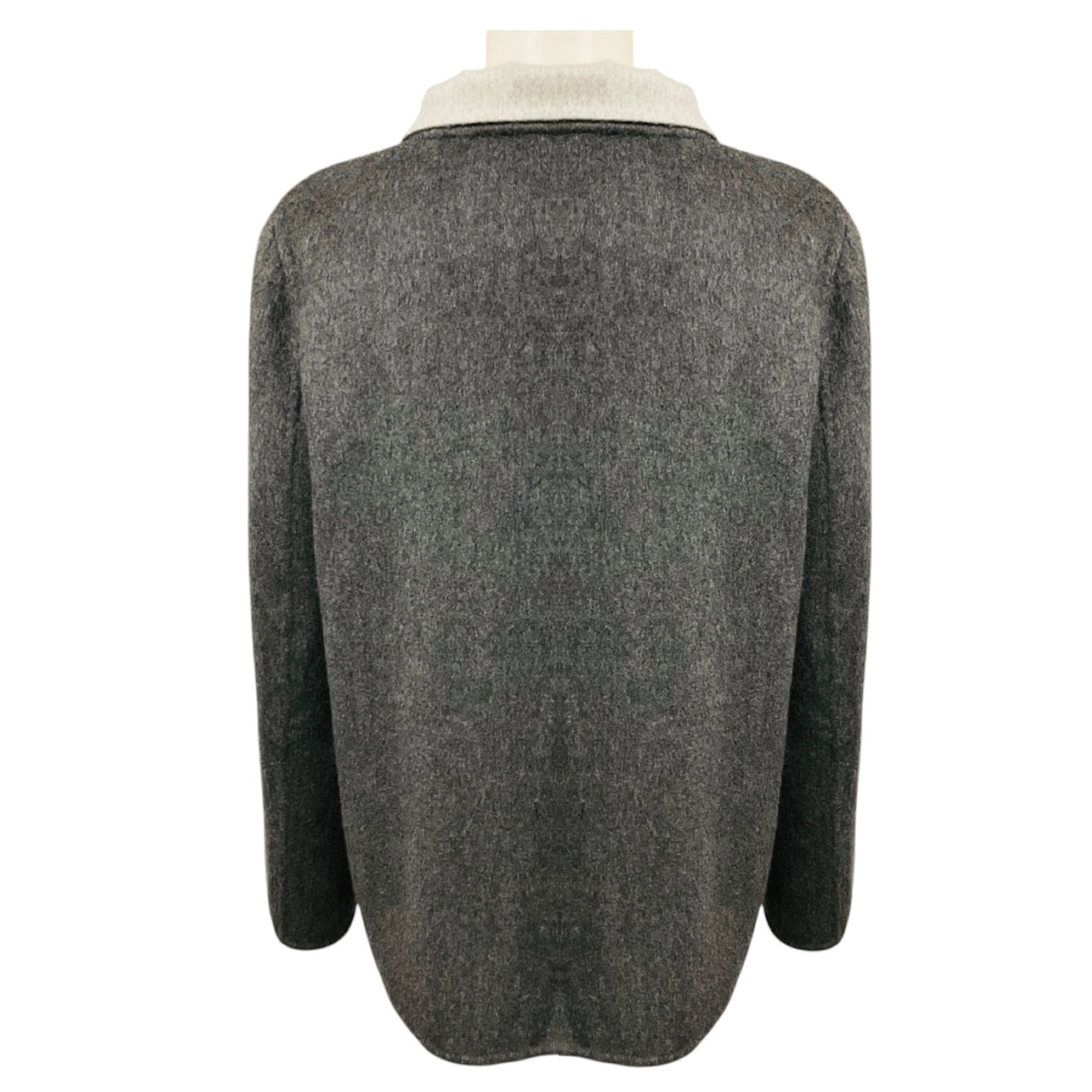 Agnona Charcoal Grey / Heather Grey Zip Front Cashmere Jacket
