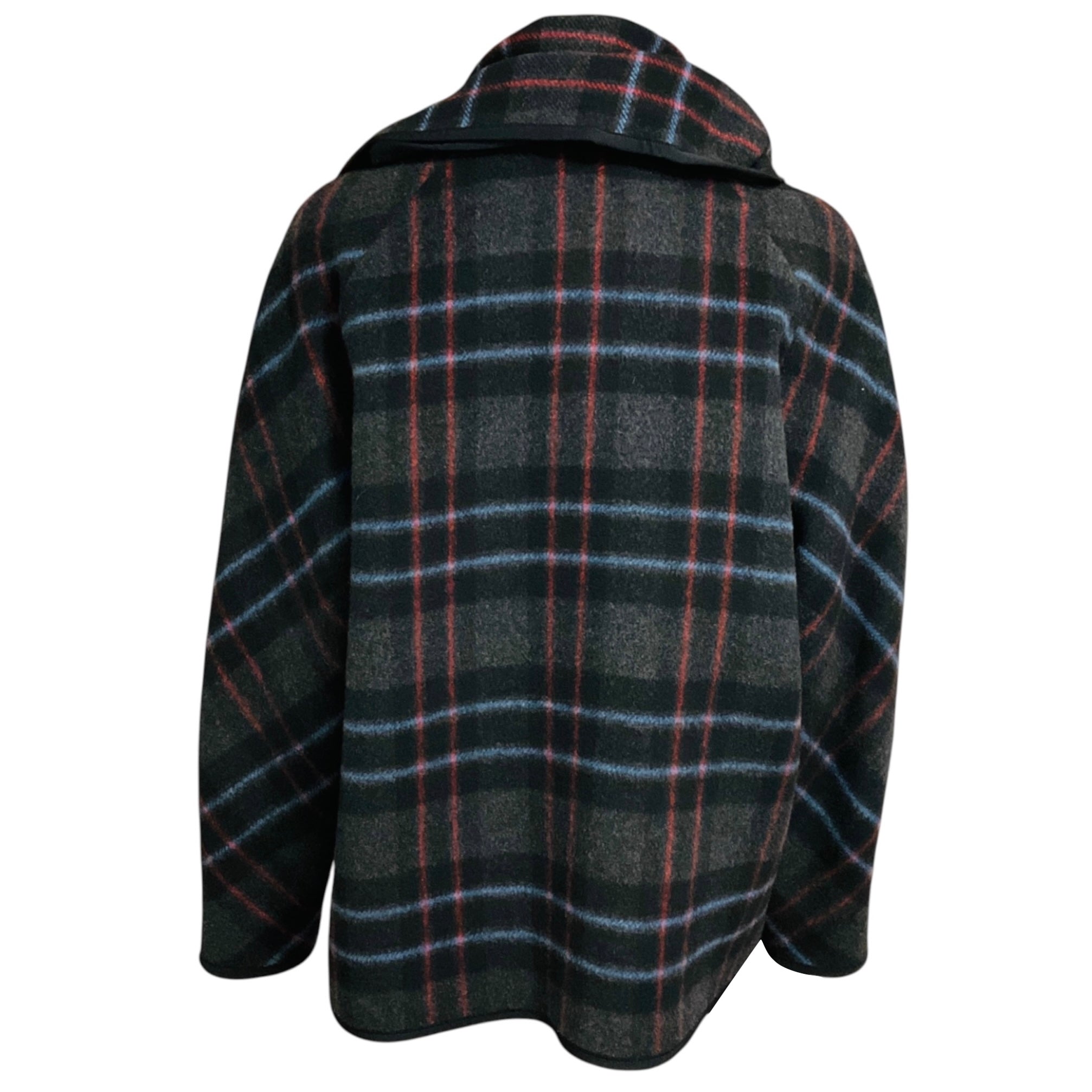 Veronica Beard Black Multi Martine Dickey Coat with Scarf