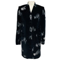 Load image into Gallery viewer, Piazza Sempione Black / White Patterned Button Front Velvet Coat
