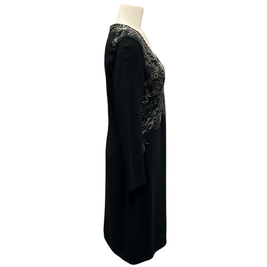 Roberto Cavalli Black Bead Embellished Crepe Tunic Dress