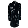 Load image into Gallery viewer, Piazza Sempione Black / White Patterned Button Front Velvet Coat
