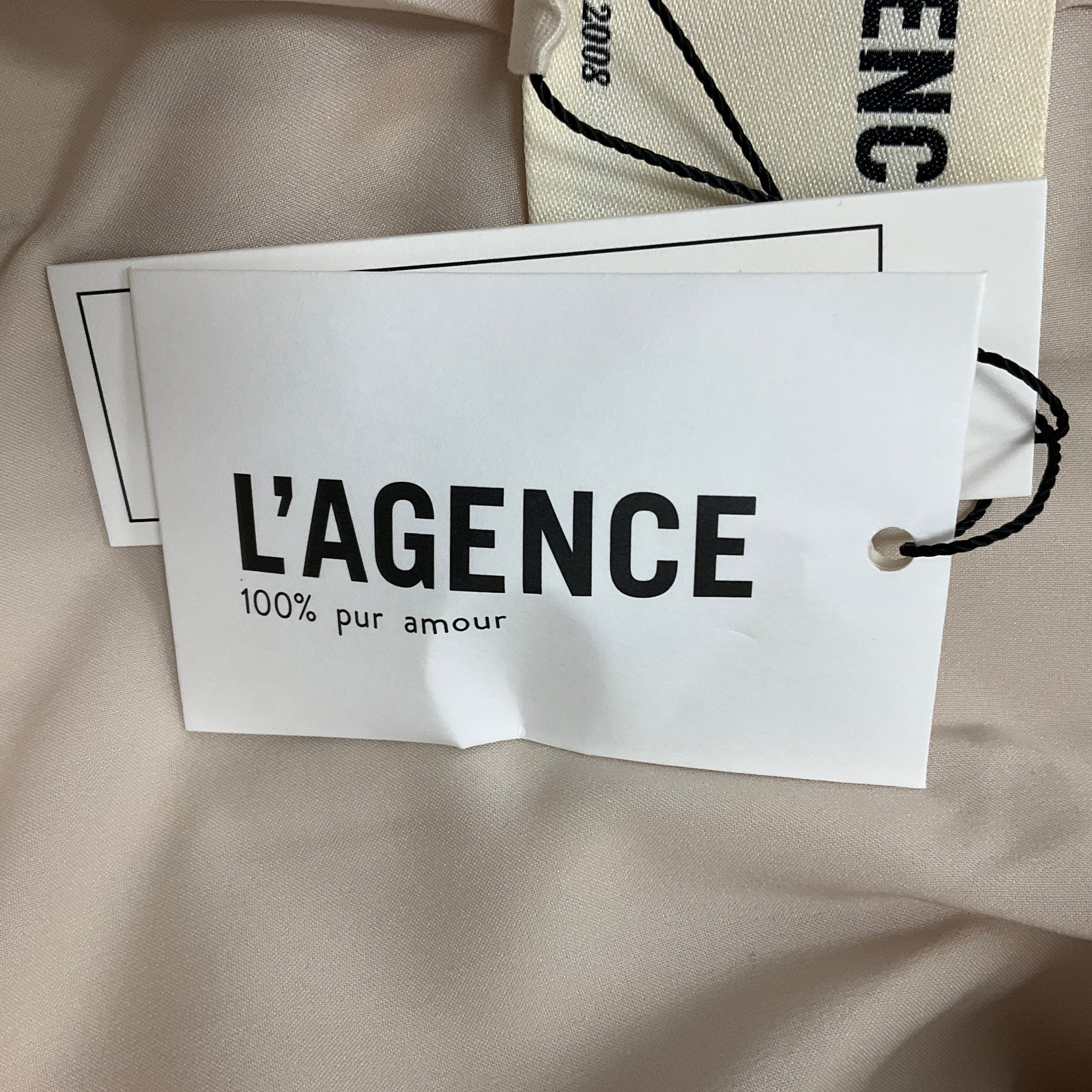L'Agence Bone / Ivory Stripe Linen Clementine Blazer