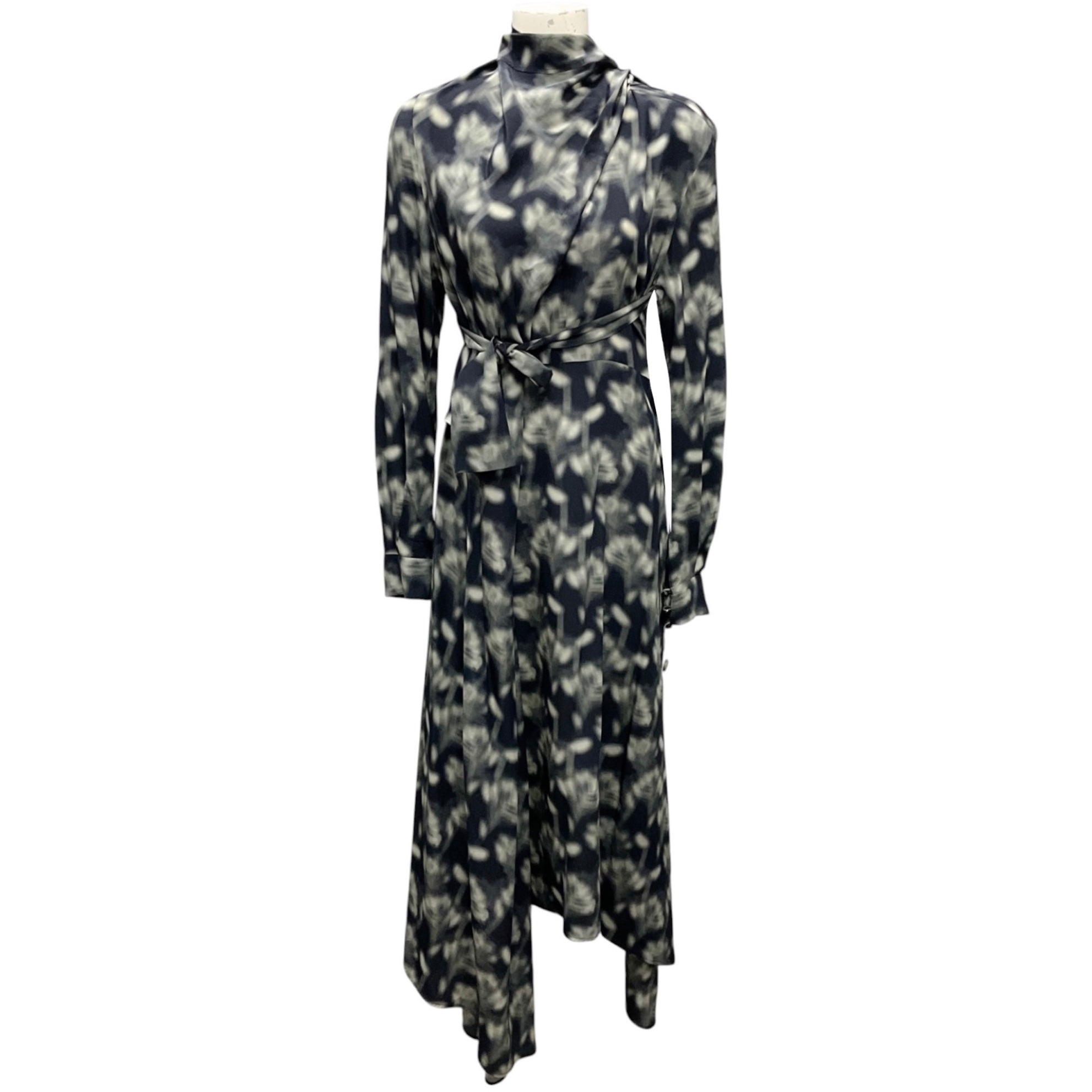 Petar Petrov Grey / Black Resort 2021 Silk Maxi Dress