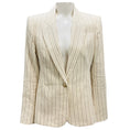Load image into Gallery viewer, L'Agence Bone / Ivory Stripe Linen Clementine Blazer
