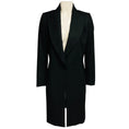 Load image into Gallery viewer, Bouchra Jarrar Black Button Front Mid Length Wool Coat
