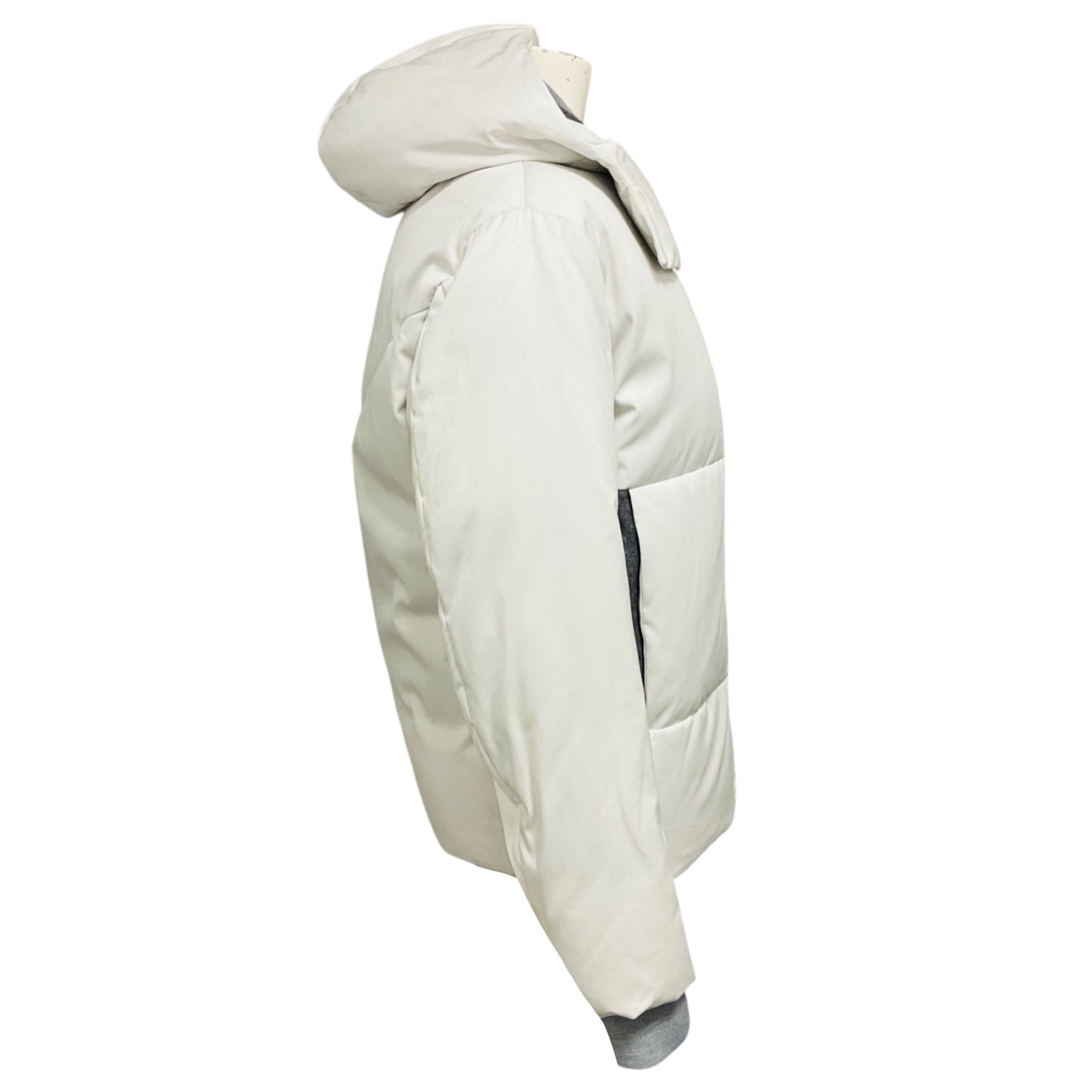 Balenciaga White Hooded Padded Puffer Jacket