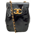 Load image into Gallery viewer, Chanel Vintage Black Patent Leather Mini Crossbody Bag
